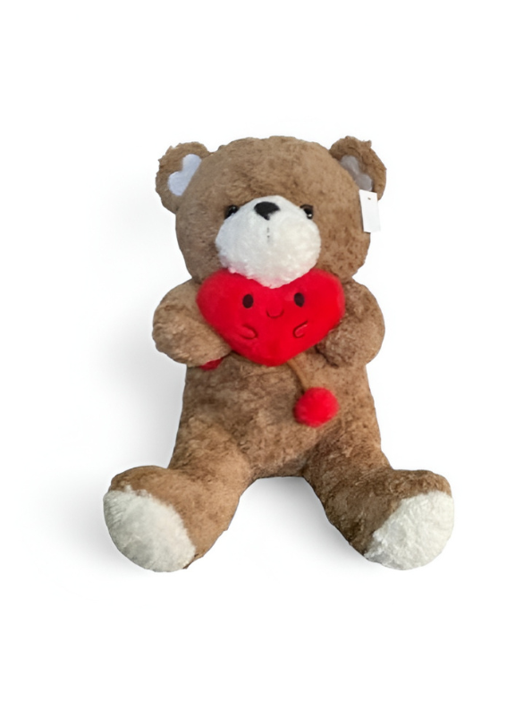 55cm Giant Brown Teddy Bear with Red Plush Heart ST13613.