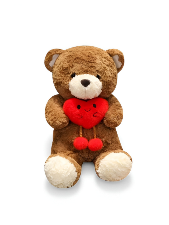 55cm Giant Brown Teddy Bear with Red Plush Heart ST13613.