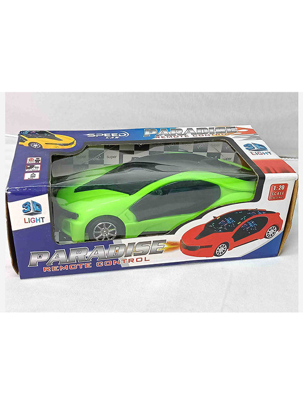 Remote Control Blaster Racing Car With Colorful LED Lights - Green (L-88) - Toyloft