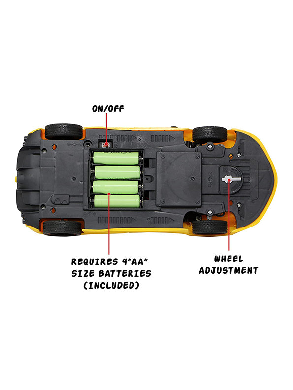 Remote Control Sports Racing Car - Yellow (L-94) - Toyloft