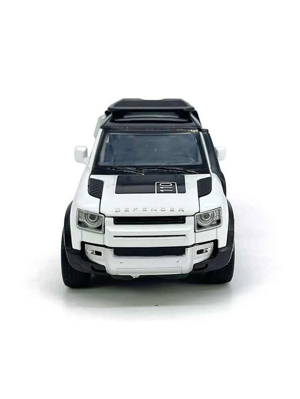 Land Rover Defender Metal Diecast Car - White - Scale 1:32 - Toyloft