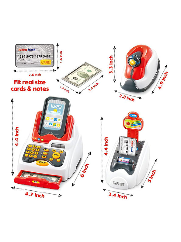 Big Size Kids Cash Register Pretend Play Set - 33 Pcs (MS-M-13) | Interactive Fun - Toyloft