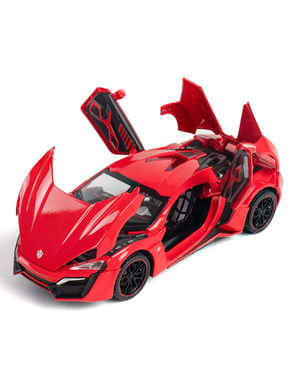 Lykan Hyper Sport Metal Diecast Car - Red - 1:32 Scale - Toyloft