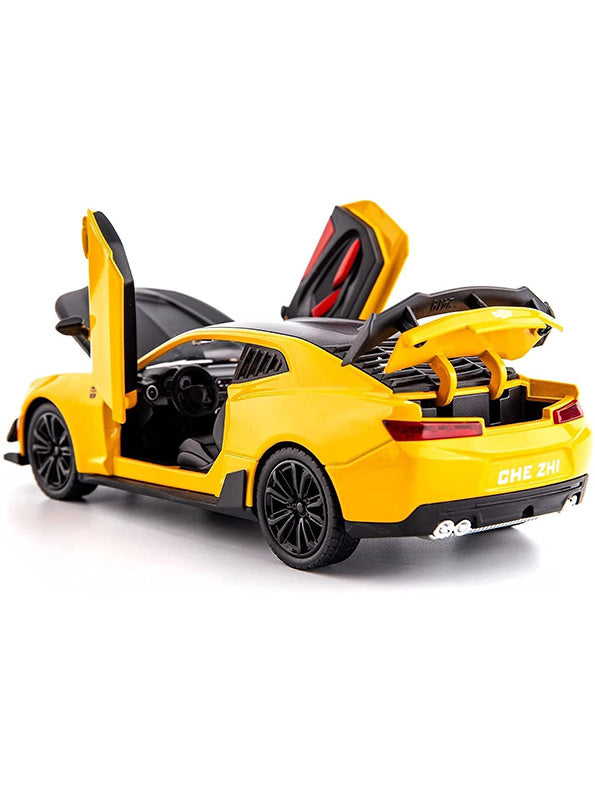 Chevrolet Camaro Metal Diecast Car - Yellow 1/24 - Big Size - Toyloft