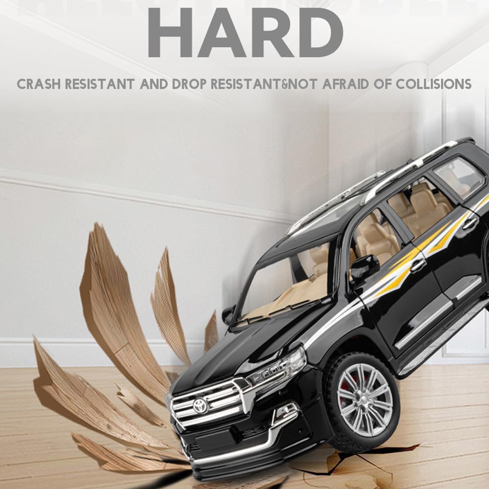 Toyota Land Cruiser Metal Diecast Model Car Toy Openable Doors - Big Size - Toyloft