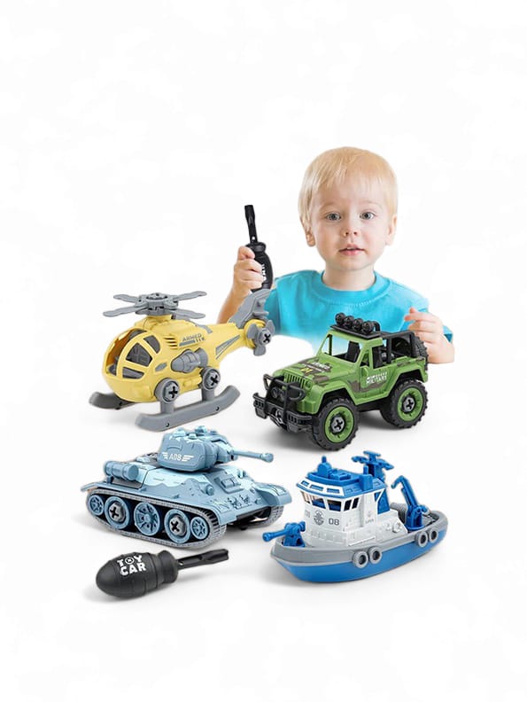 Military Army Vehicles Car 4 Pack Toy For Kids (L-82) - Toyloft