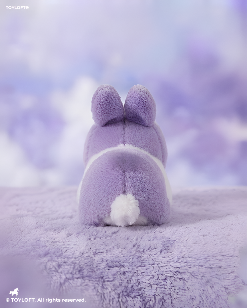 7-Inch Cute Plush Bunny Stuffed Animal – Soft Lavender and White Rabbit Toy ST14742