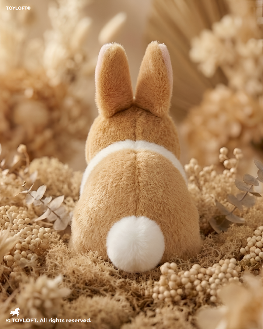 7-Inch Cute Plush Bunny Stuffed Animal – Soft Orange and White Rabbit Toy ST14742