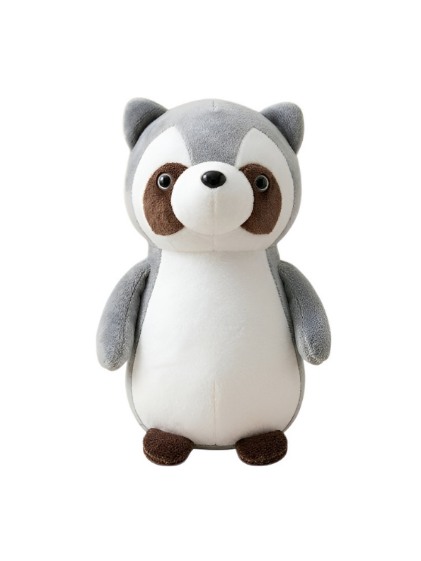 7-Inch Tan Raccoon Plush Toy – Soft Adorable Stuffed Animal Grey ST15927.