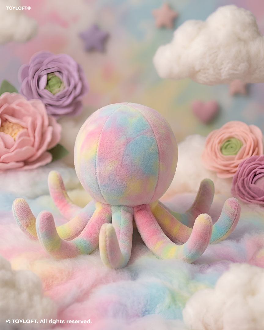 70 cm Plush Octopus Soft Toy White ST14847.