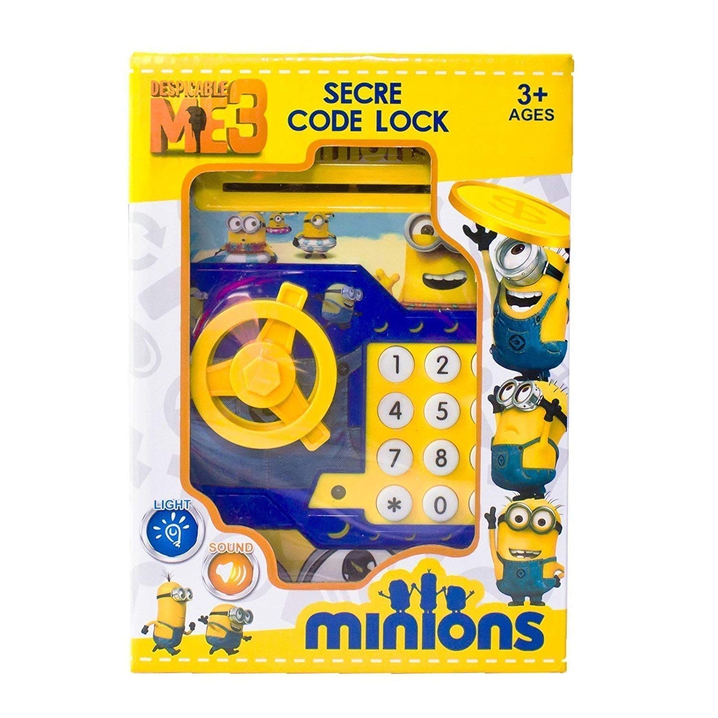 Minions Safe Lock Code Money Bank Piggy Bank Toy for Kids Electronic Lock - Toyloft