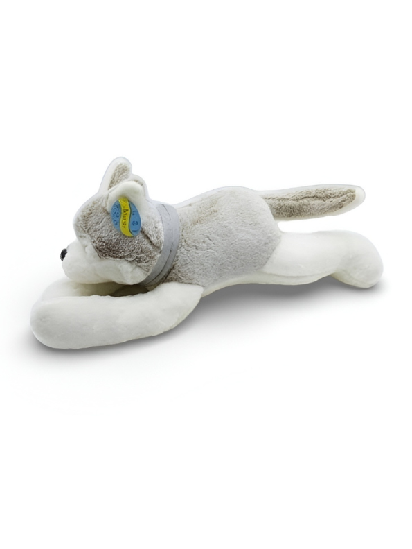 75cm Large Laying Husky Plush – Grey and White Soft Toy ST6708.
