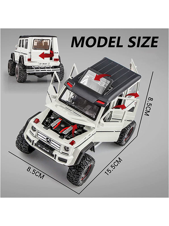Mercedes-Benz G-Class 4х4 Diecast 1:32 Metal Car Toy For Kids - White (NX-AG-24) - Toyloft