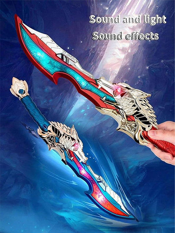 Flashing Luminous Sword Light And Sound Toy For Kids - Red (MS-S-24) - Toyloft
