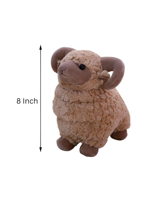 8-Inch Ultra Soft Ram Plush Toy – Fluffy Sheep Stuffed Animal ST15903.