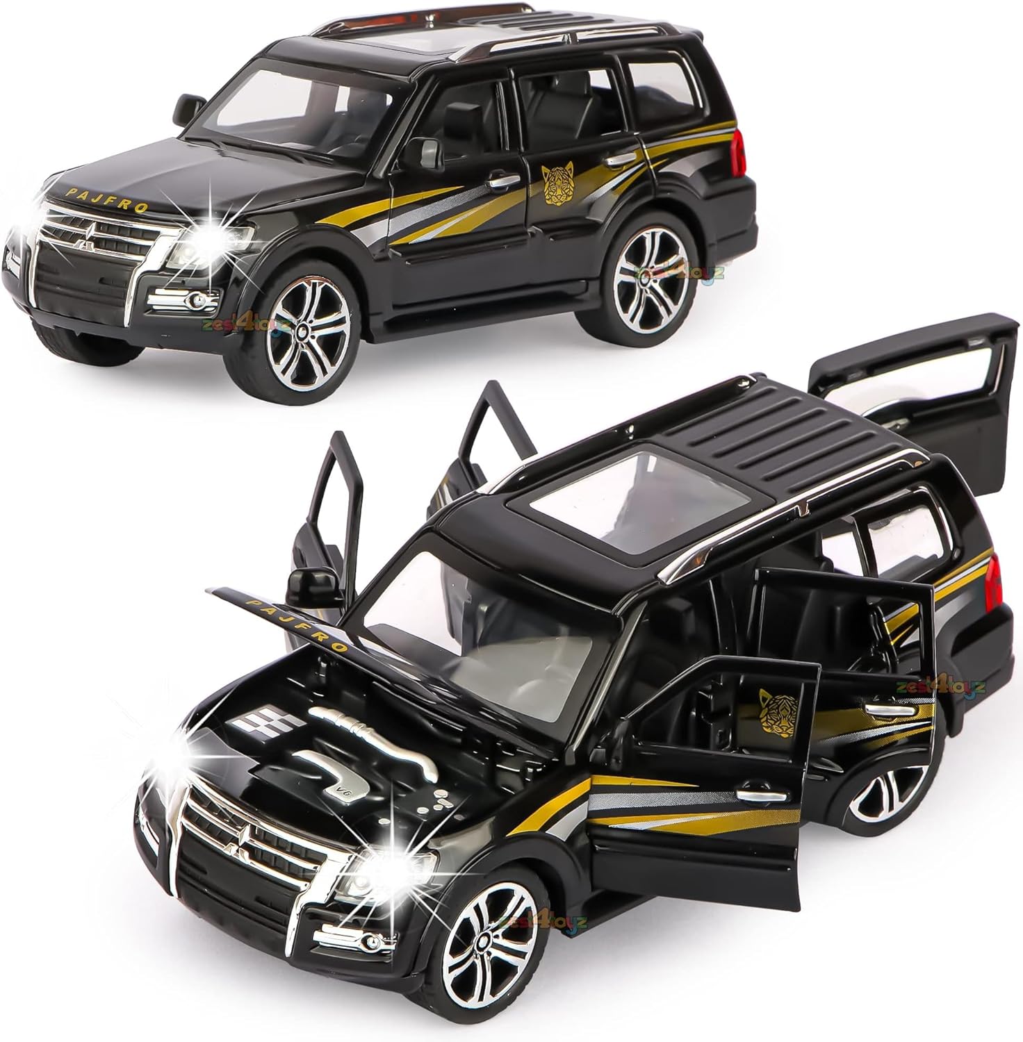 Toyota Land Cruiser Metal Diecast Model Car Toy Openable Doors - Big Size - Toyloft