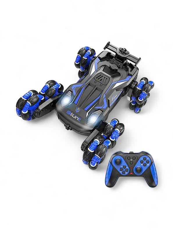 8 Wheels RC Stunt Remote Control Car For Kids - Blue (L-J-83) - Toyloft