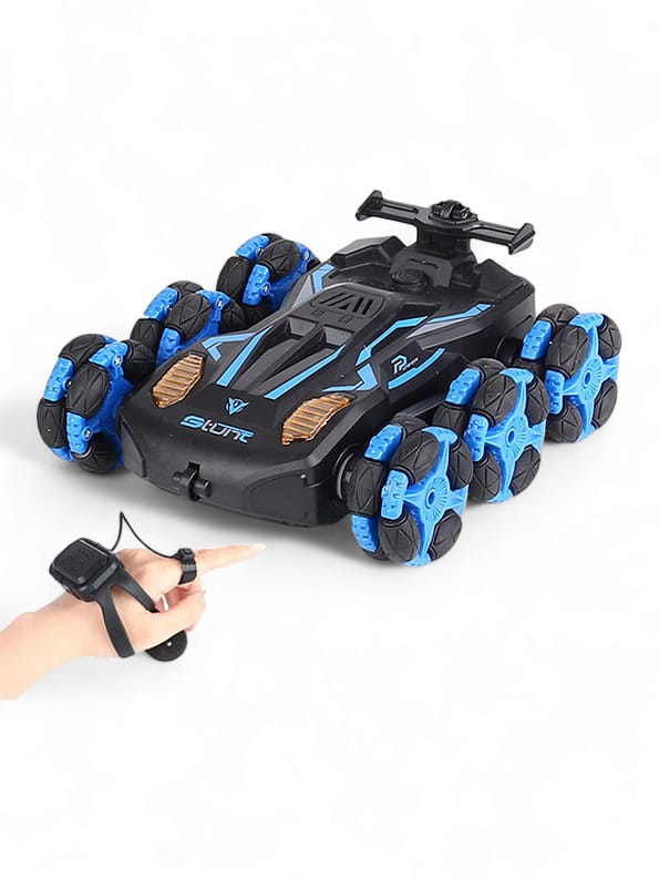 8 Wheels RC Stunt Remote Control Car For Kids - Blue (L-J-83) - Toyloft