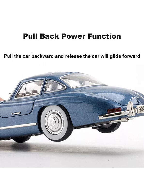 Mercedes Benz 300 SL Gullwing Metal Diecast Car Scale 1:24 - Blue (TV-S-24) - Toyloft