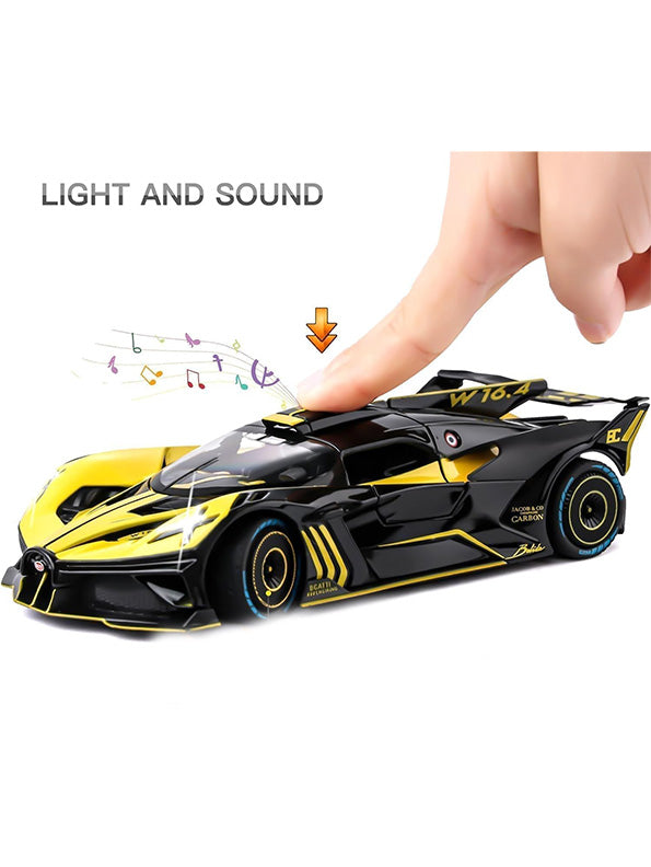 Bugatti Bolide Metal Diecast Car - Scale 1:24 - Yellow (TV-AG-24) - Toyloft
