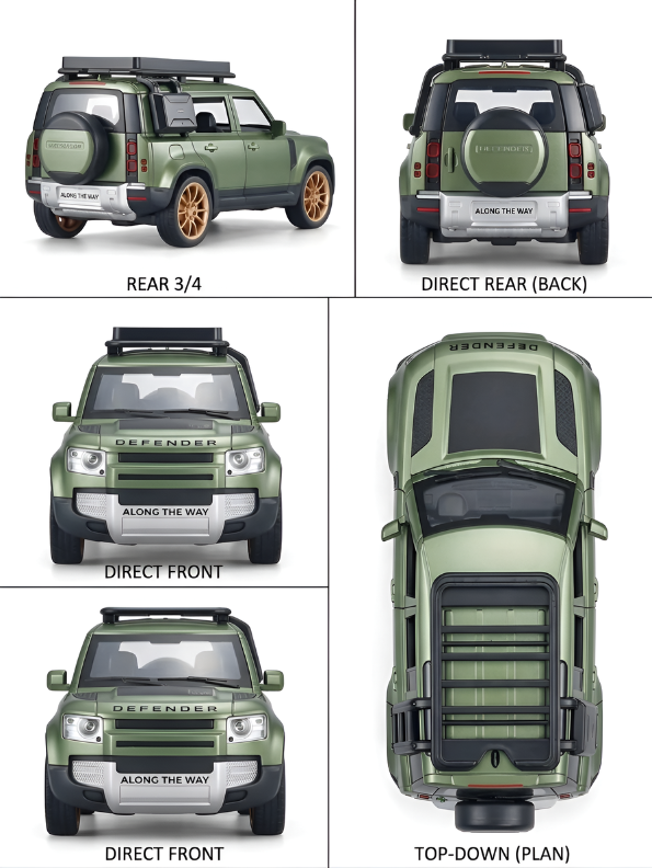 Friction Powered Off-Road Toy Vehicle with Sound, Music, and Lights - 1:16 Scale Green SUV with Openable Doors - Educational Toy TV5292