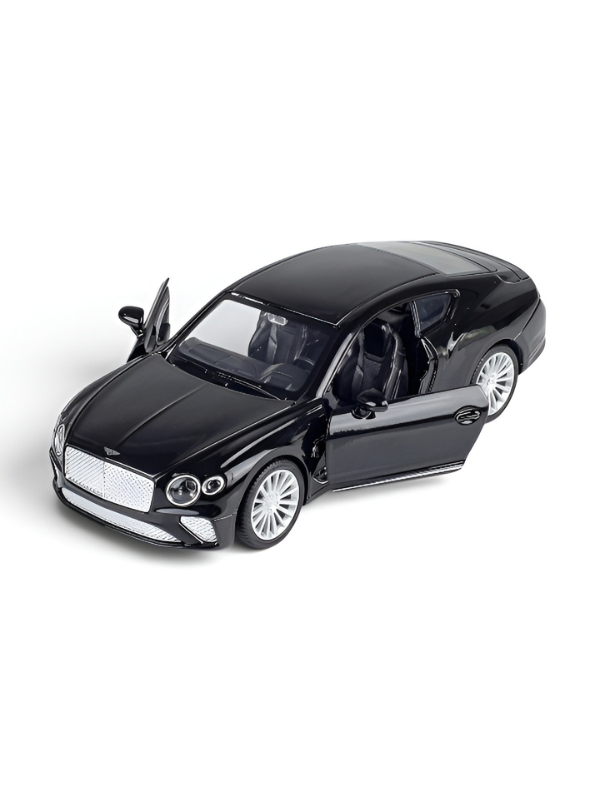 Bentley Continental GT Black 1:32 Scale Die-Cast Luxury Replica - High-Fidelity Sound & LED Headlights - Pull-Back Action Collectible Toy Car LMI15654