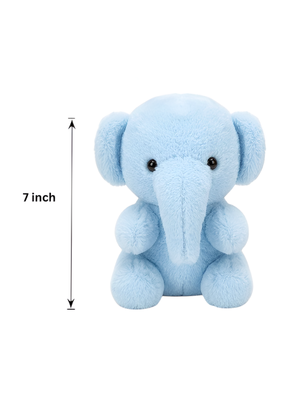 Elephant Soft Toy - Adorable 7-Inch Blue Plush Animal for Bedtime Snuggling and Imaginative Play For Kids ST15926