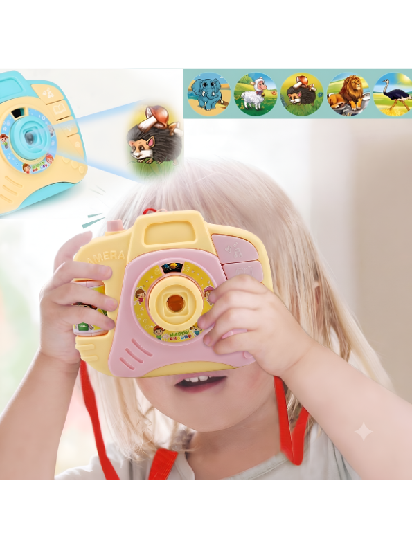 Kids Musical Toy Yellow Camera with Light Projection and Sound Effects – Interactive Educational Learning Toy for Toddlers TV4720