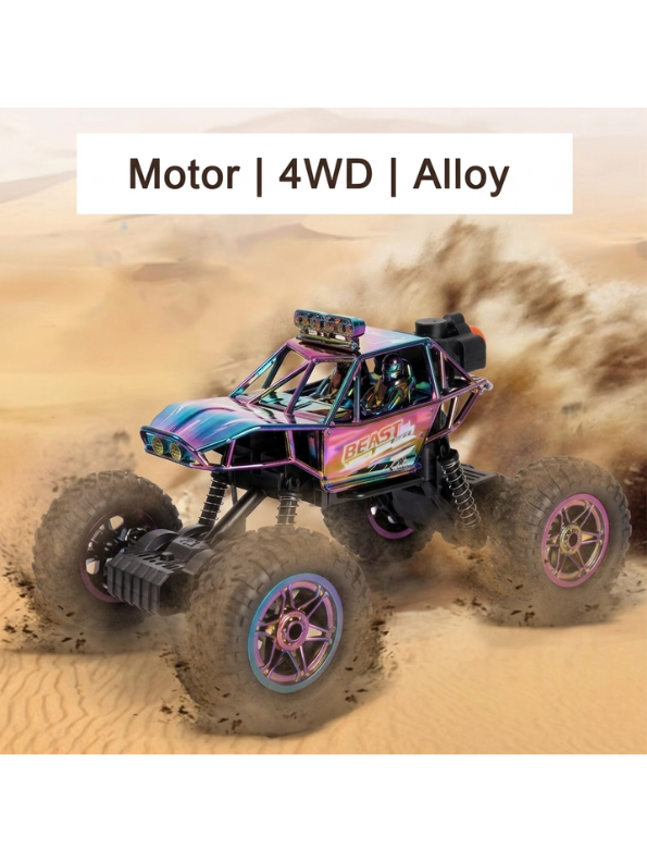 1:16 Scale Remote Control Climb King Monster Truck – 4WD Off-Road RC Crawler with LED Lights and Spray Smoke Effect – All-Terrain Toy Car for Kids TV5263