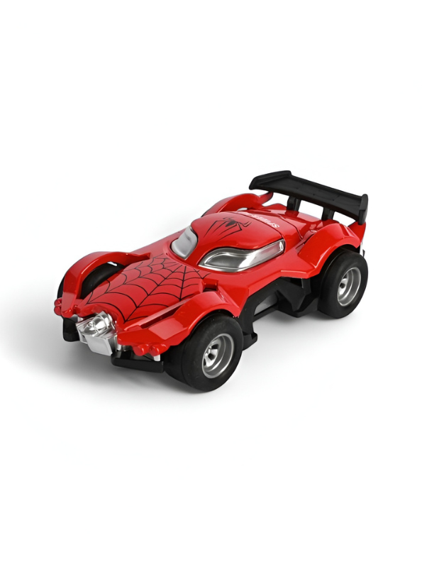 Marvel Spider-Man Spider-Verse Web-Strike Die-Cast Toy Car – 1:43 Scale Red Racing Vehicle for Kids and Collectors TV7016