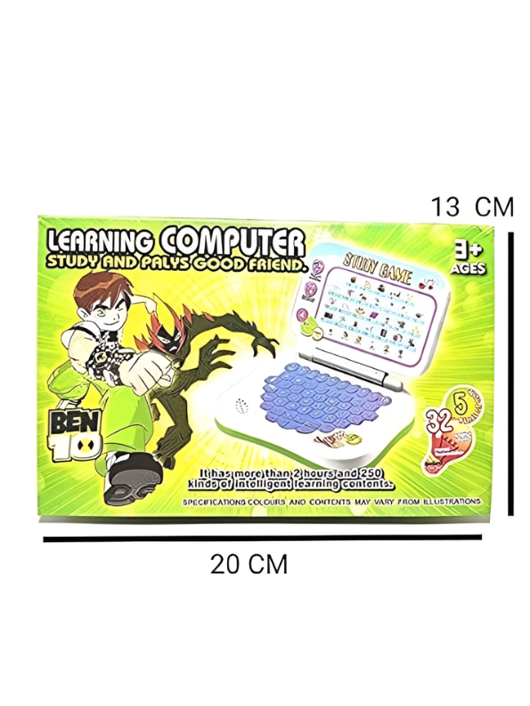 Ben 10 Kids Learning Laptop with 32 Educational Functions & 5 Modes – Interactive Toy Computer for Alphabet, Numbers & Games – Educational Gift for Boys Ages 3+ TV1857