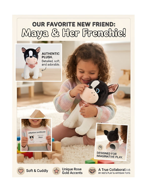 Adorable White Bulldog Soft Plushie – 8 Inch Stuffed Puppy Dog Toy with Decorative Neck Bandana, Cute Room Decor and Gift ST16395