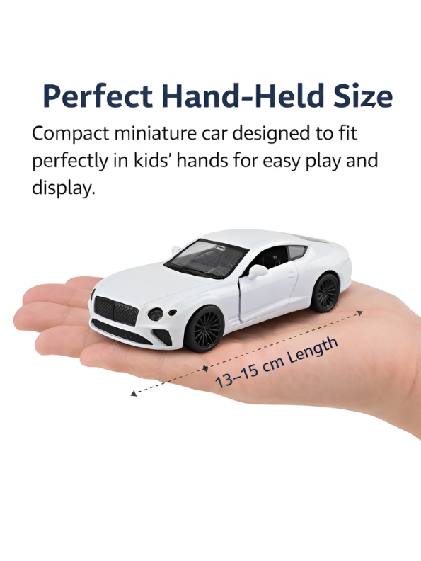 Bentley Continental GT 1:32 Scale Die-Cast Luxury Replica - High-Fidelity Sound & LED Headlights - Pull-Back Action Collectible Toy Car LMI15654