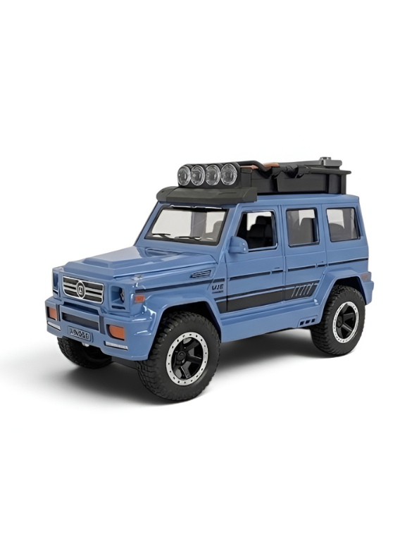 Premium Metallic Blue G-Class SUV Diecast Model Car | Luxury Off-Road Toy Truck with Pull-Back Action, Interactive Lights & Sounds – Perfect Gift for Collectors NX15364