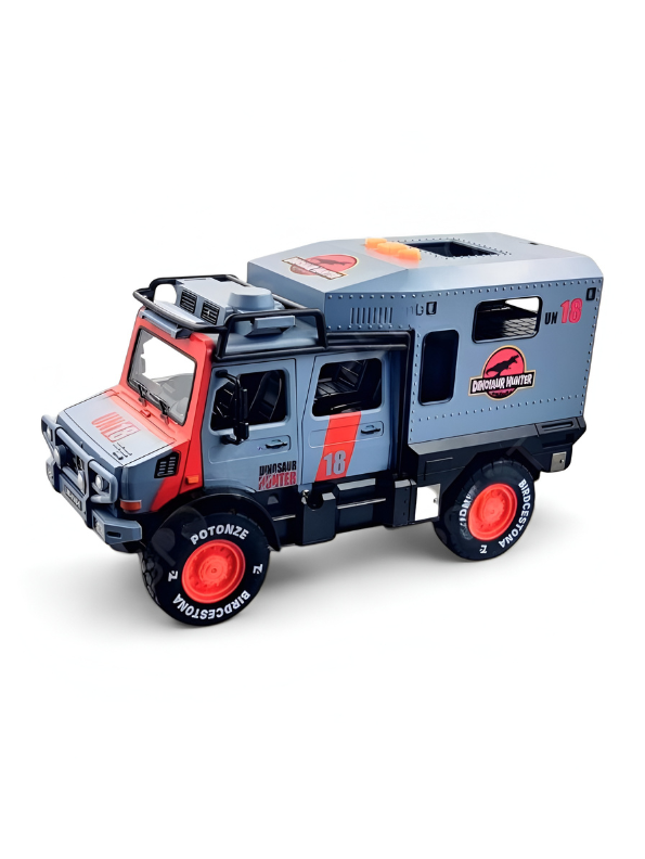 Dinosaur Hunter Unit 18 Tactical SUV – Heavy Duty Expedition Toy with Multi-Function Sound Buttons Premium Toy Expedition Truck for Kids and Collectors TV5288