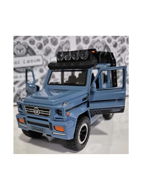 Premium Metallic Blue G-Class SUV Diecast Model Car | Luxury Off-Road Toy Truck with Pull-Back Action, Interactive Lights & Sounds – Perfect Gift for Collectors NX15364