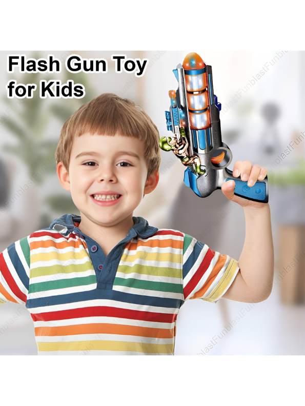 11-Inch LED Space Blaster Gun with Rotating Light Chamber & Sound FX – Durable Electronic Toy Gun for Active Pretend Play TV1643