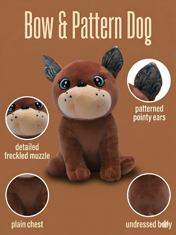 Adorable Brown Bulldog Soft Plushie – 8 Inch Stuffed Puppy Dog Toy with Decorative Neck Bandana, Cute Room Decor and Gift ST16395
