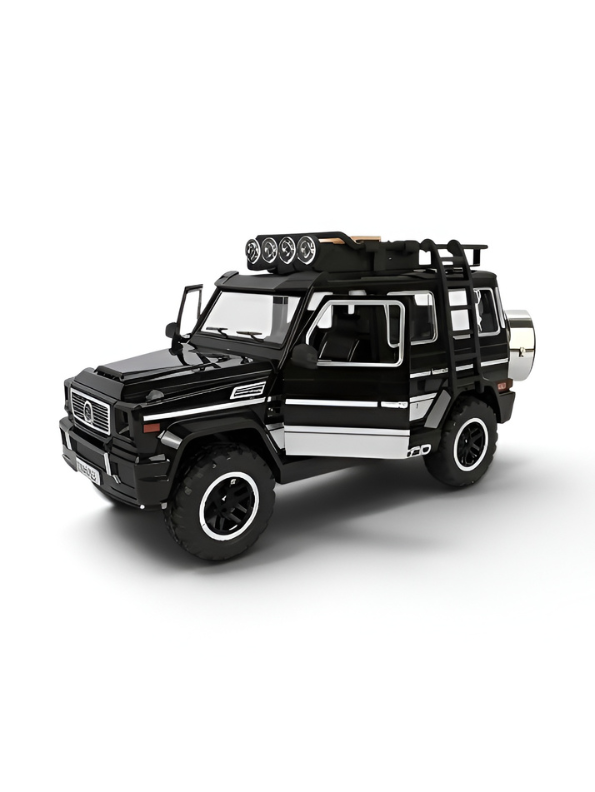 Premium Metallic Black G-Class SUV Diecast Model Car | Luxury Off-Road Toy Truck with Pull-Back Action, Interactive Lights & Sounds – Perfect Gift for Collectors NX15364