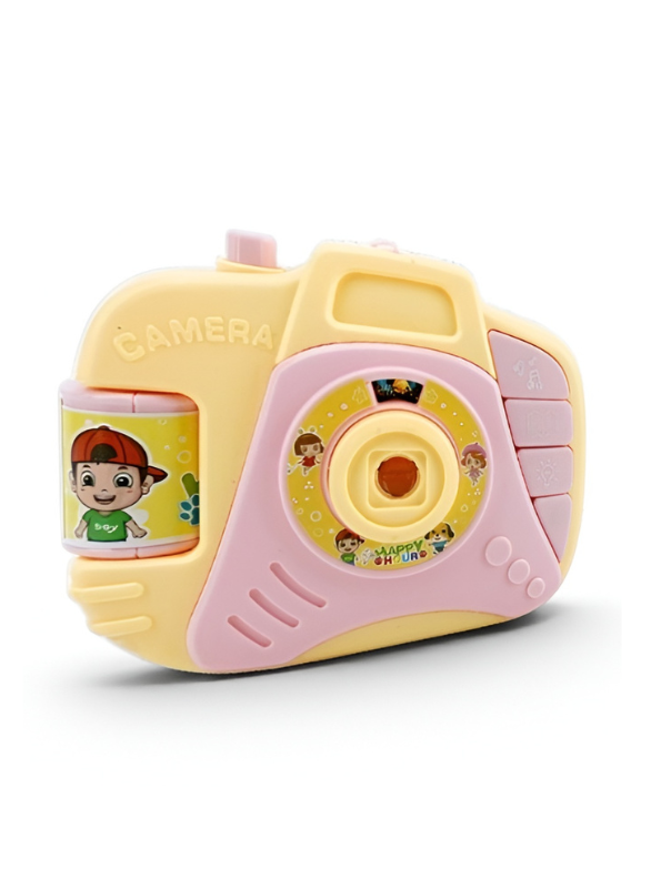 Kids Musical Toy Yellow Camera with Light Projection and Sound Effects – Interactive Educational Learning Toy for Toddlers TV4720