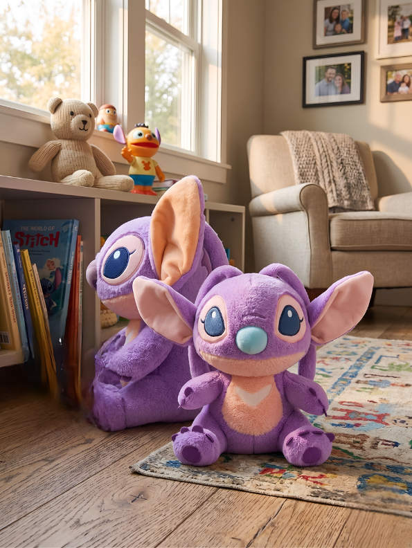Official Disney Lilo & Stitch 10-Inch Plush Toy – Cozy Edition Ultra-Soft Stitch Stuffed Animal, Cute Purple Alien Plushie for Kids and Collectors ST15436