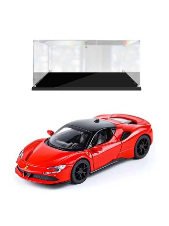Red - Ferrari SF90 Spider Diecast Car – Premium Collectible Model | Metal Sports Car Toy for Enthusiasts - Scale 1:32
