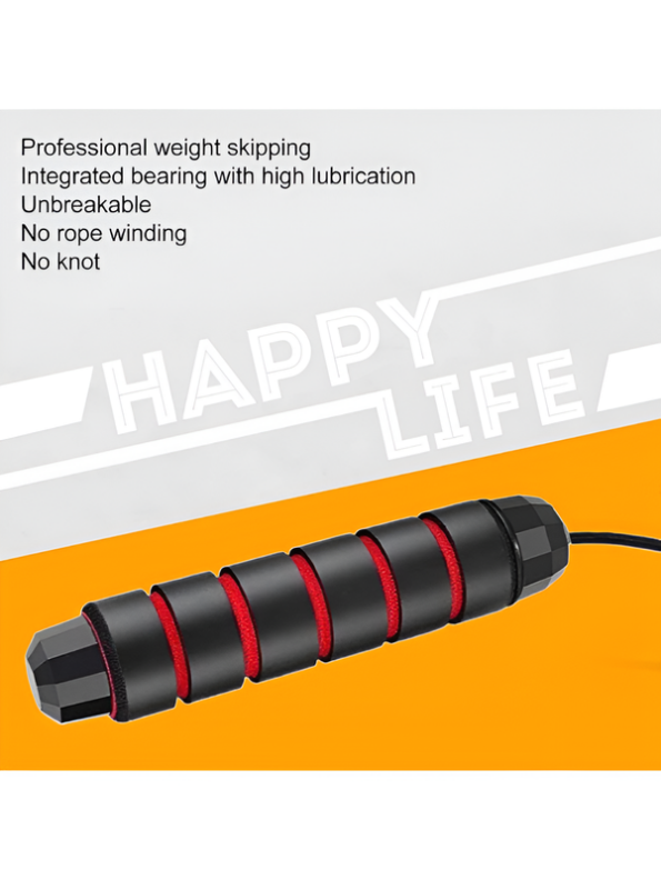 Adjustable Weighted Skipping Rope – Tangle-Free Steel Wire Jump Rope with Ergonomic Foam Grip LMI12294