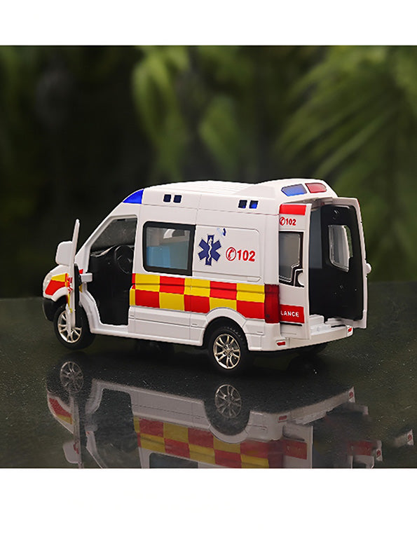 Ambulance Toy Car Light 4 Siren Sound Effects (L-J-63) - Toyloft