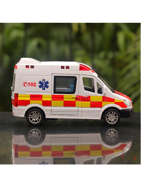 Ambulance Toy Car Light 4 Siren Sound Effects (L-J-63) - Toyloft