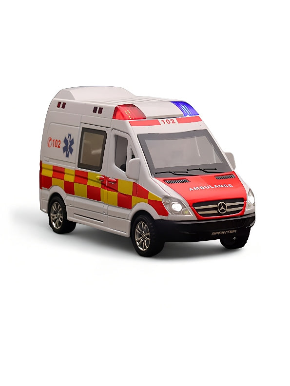 Ambulance Toy Car Light 4 Siren Sound Effects (L-J-63) - Toyloft