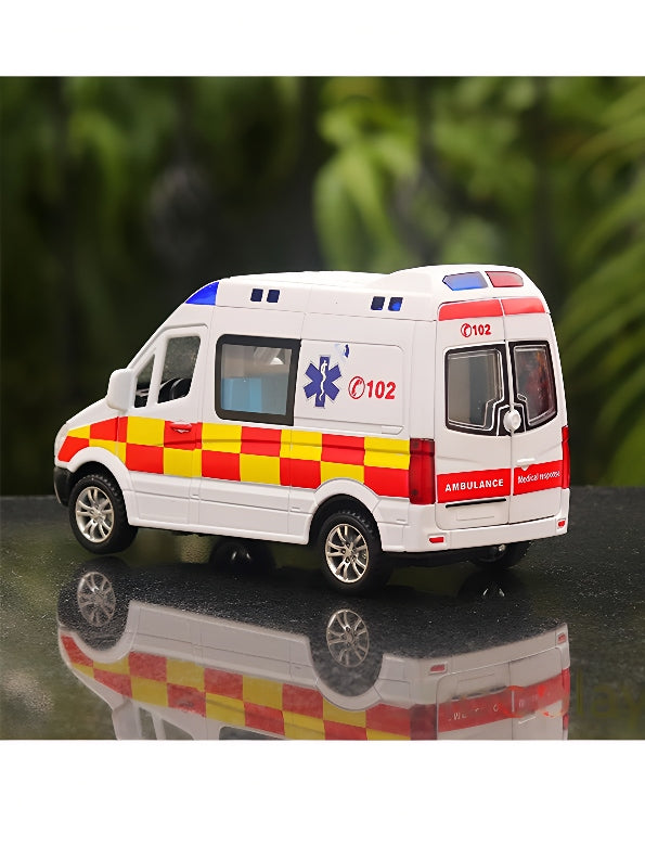 Ambulance Toy Car Light 4 Siren Sound Effects (L-J-63) - Toyloft