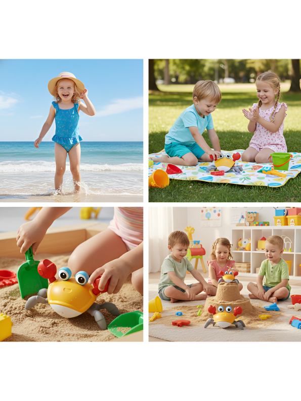 Smart Walking Crab Toy with Induction Sensors – Automatic Obstacle Avoidance Musical Toy for Babie And Toddlers LMI15181