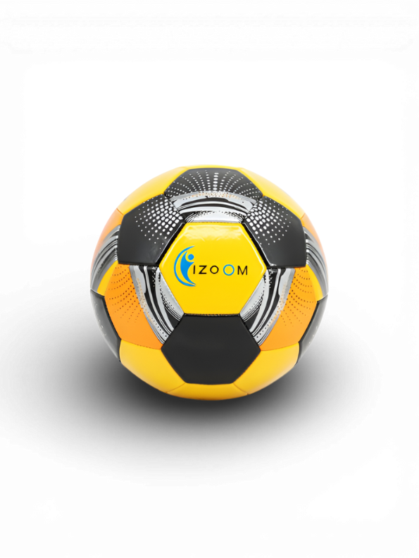 IZOOM Kids Soccer Ball – Size 3 Beginner Football for Toddlers & Children – Durable Soft-Touch Training Ball for Indoor & Outdoor Play – Vibrant Yellow/Black LMI4269