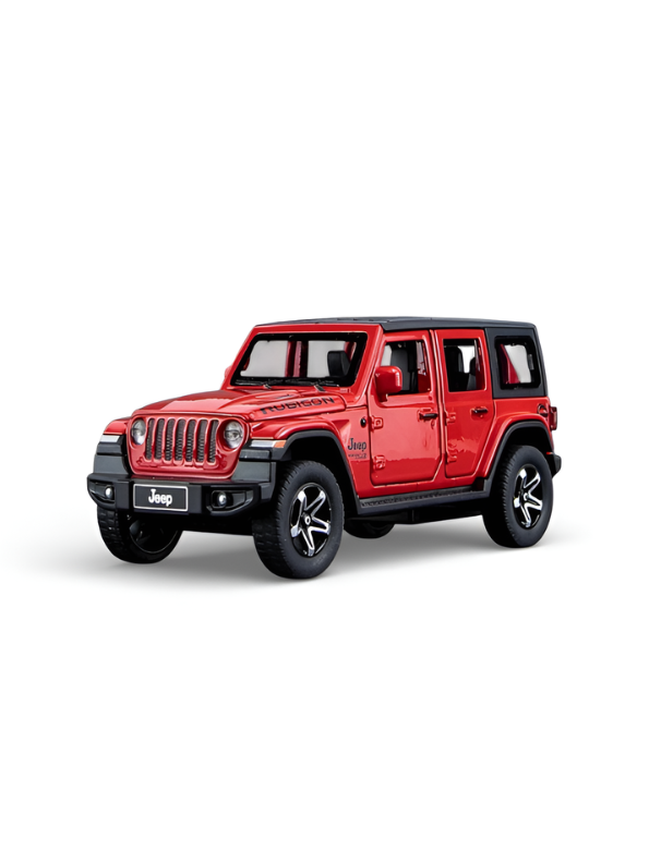 Premium Red Jeep Wrangler Rubicon Toy – 1:32 Scale Metal Diecast Vehicle for Kids & Enthusiasts TV2471